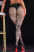 Black Sexy Vine Flower Fishnet Pantyhose
