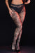 Black Sexy Vine Flower Fishnet Pantyhose