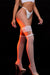 Bas blancs sexy avec nœud en dentelle