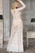 Sexy See-through V Neck Long White Nightdress With Thong