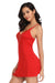 Lace Decoration Sleepwear V-neck Stretchy Modal Nightdress with G String