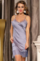 Sexy Fashion Silk Satin Lace High Quality Women Pajama