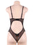 Black Open Cup Crotchless One-piece Teddy