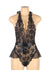 Ruffle Teddy With The Belt Sexy Halter V Neckline Lingerie