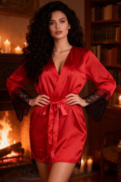 Abbigliamento da sonno sexy in pizzo trasparente con corda g