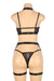 Leopard Print Garter Belt Bra Set with Detachable Leg Ring