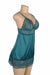 Green Lace Floral Back Closure with Hook and Eye Sexy Babydoll