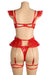 Red Sexy Lace Garter Bra Panty Set