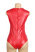 Red Sexy PU Leather Sleeveless Open Bust bodysuit