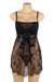 Black Eyelash Lace Sexy Push Up Suspenders Nightdress