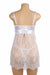 White Eyelash Lace Sexy Push Up Suspenders Nightdress