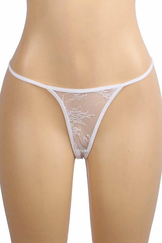 White Eyelash Lace Sexy Push Up Suspenders Nightdress