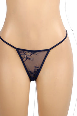 Blue Eyelash Lace Sexy Push Up Suspenders Nightdress