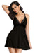 Sexy Modal Lace Deep V Neck Suspender Nightdress