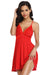 Sexy Modal Lace Deep V Neck Suspender Nightdress