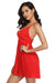 Sexy Modal Lace Deep V Neck Suspender Nightdress