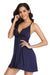 Sexy Modal Lace Deep V Neck Suspender Nightdress
