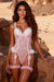 Red Sexy Lace Garter Bra Panty Set