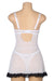 White Sexy Lace Ruffled Suspender Nightdress