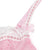 Pink Sexy Lace Ruffled Suspender Nightdress