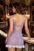 Púrpura Sexy encaje con volantes Nightdress