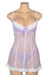 Purple Sexy Lace Ruffled Suspender Nightdress