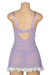 Purple Sexy Lace Ruffled Suspender Nightdress