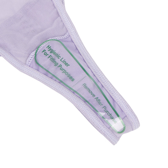 Purple Sexy Lace Ruffled Suspender Nightdress