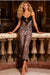 Ensemble de pyjama à suspense de lacet léopard sexy