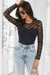 Black Sexy Swim Cloth Lace Long Sleeves Open Crotch Bodysuit