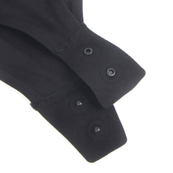 Black Sexy Swim Cloth Chiffon Puff Sleeves Square Neck Open Crotch Bodysuit