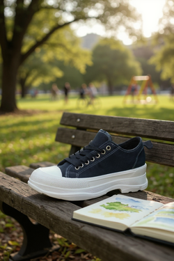 Scarpe in tela a blocchi di colore leopardo multicolore