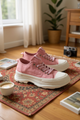 Scarpe in tela a blocchi di colore leopardo multicolore