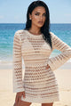 ✨ IVORY GLOW – The sensual crochet beach dress
