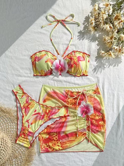 🌸 SOLAR ORCHID – The floral bikini that captures summer elegance
