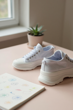 Scarpe in tela a blocchi di colore leopardo multicolore