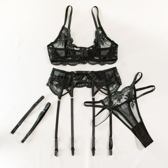 « Natalia Obsidian » 3-Piece Lingerie Set 🖤✨