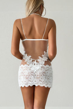 Midnight Whisper – Camisola de 2 peças Branca