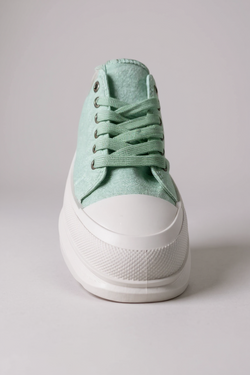 Tênis unissex baixo-Celeste Green