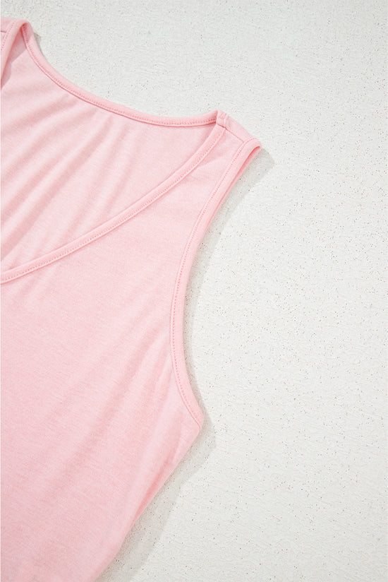 Ensemble de salon en tricot confortable en rose clair 3 pièces en rose clair