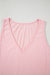 Ensemble de salon en tricot confortable en rose clair 3 pièces en rose clair