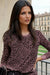 Animal Spotted Print Round Neck Long Sleeve Top