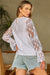 Camicetta per manica a mesh ricamato beige