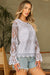 Camicetta per manica a mesh ricamato beige