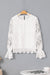 Camicetta per manica a mesh ricamato beige
