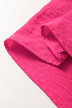 Paja amarilla color sólido sólido muescas muesca v cuello blusa