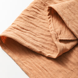 Paja amarilla color sólido sólido muescas muesca v cuello blusa