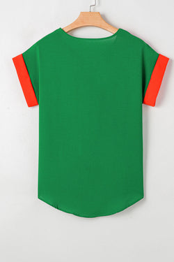 Rose Red Contrast Trip Color Block Bloque THOCH
