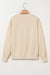 Apricot gracias chenille bordada caída de hombro gráfico sudadera