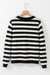 Apricot Stripe Chic Golden Button Cardigan Sweater